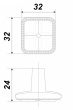 BOYARD.Ручка мебельная BELLE RC112MAB.4/Bg