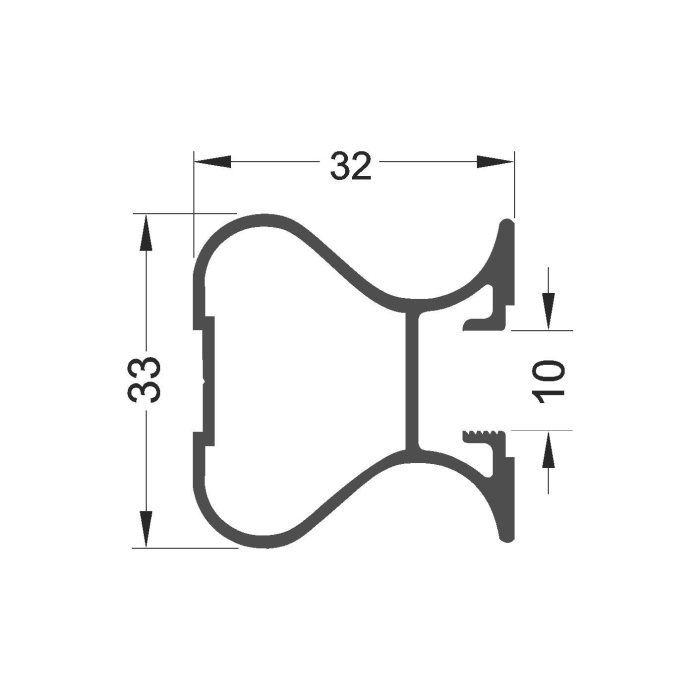 Профиль вертикальный закрытый шампань 5400мм 419 Futurum