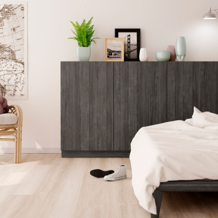 ЛДСП Блэквуд дуб глубокие поры Lamarty 2750х1830х26 мм