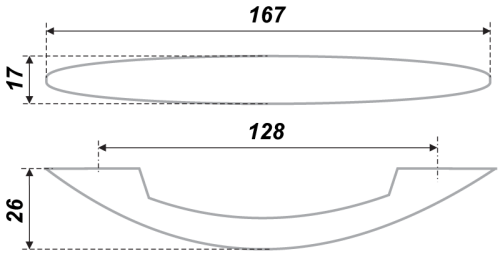 BOYARD.Ручка S1140/128 RS011CP.3/128