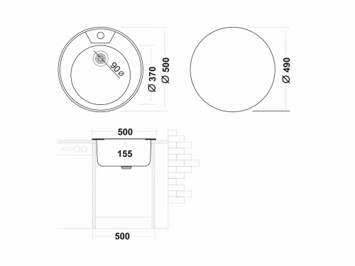 Мойка из нержавеющей стали для кухни UKINOX FAD500 -GT6K 0C