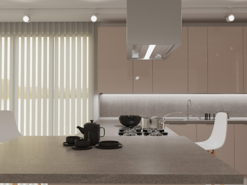 Стеновая панель Grey granite 5035/Q Slotex 4200х600х10 мм