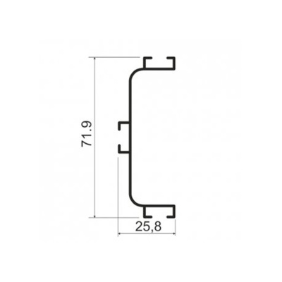 Ручка-профиль G-line "C" Латунь браш XGJB-4582.LTNAB.4200