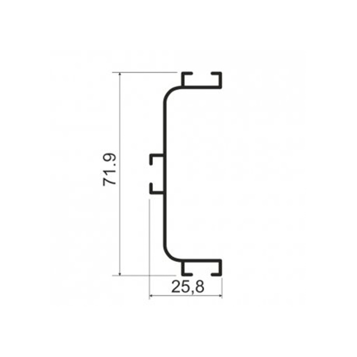 Ручка-профиль G-line "C" Латунь браш XGJB-4582.LTNAB.4200