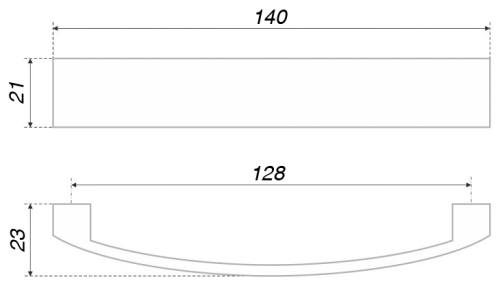 BOYARD.Ручка мебельная RS191BN.4/128