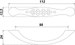 BOYARD.Ручка мебельная RS419EAB.3/96
