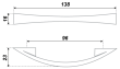 BOYARD.Ручка S80540/96 RS805CP.4/96