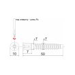 Винт-стяжка 7*50 шлиц Pz под длинную заглушку BOYARD ST08/05/1/Zn/01