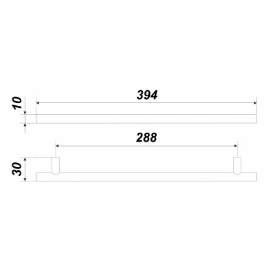 Ручка-рейлинг мебельная CRAFT BOYARD Сатиновый никель RR010SN.1/288