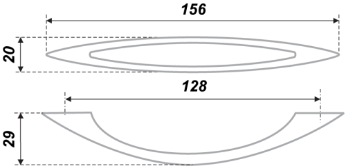 BOYARD.Ручка S2760/128 RS027SC.3/128