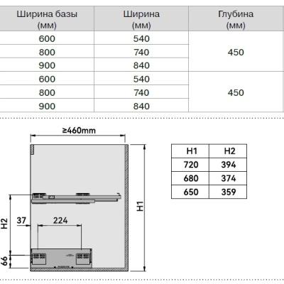 Выдвижная корзина Smartline 600 мм хром полированный FIRMAX FRM1503.60