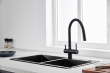 Смеситель для кухни Emar ЕС - 3015 BLACK высокий излив черный