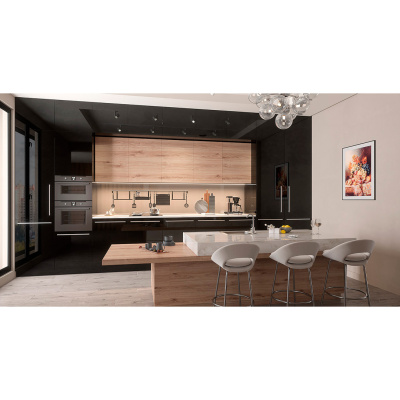 Плита МДФ Черный глянцевый 18 мм P104 Evogloss 2800х1220 мм