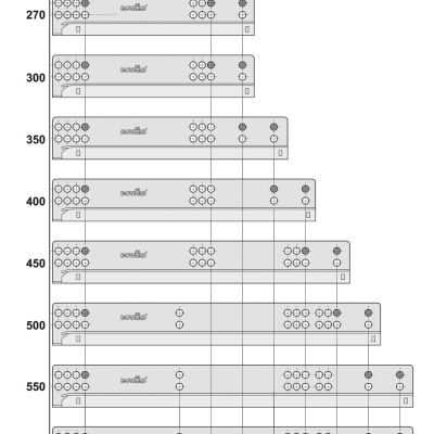 BOYARD.Направляющие скрытого монтажа, неполного выдвиж. DB4462Zn/250