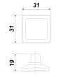 BOYARD.Ручка мебельная TOTEM RC113MAB.4/Bg