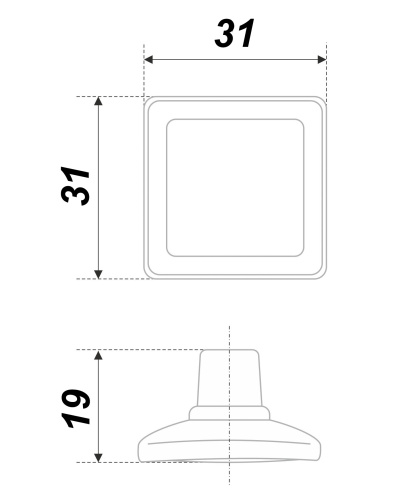 BOYARD.Ручка мебельная TOTEM RC113MAB.4/Bg