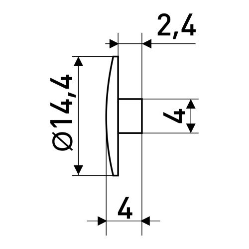 Заглушка для евровинта белая D13 №1