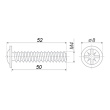 Винт с пресс-шайбой М4*50 BOYARD MT02/09/M4*50Cr/0