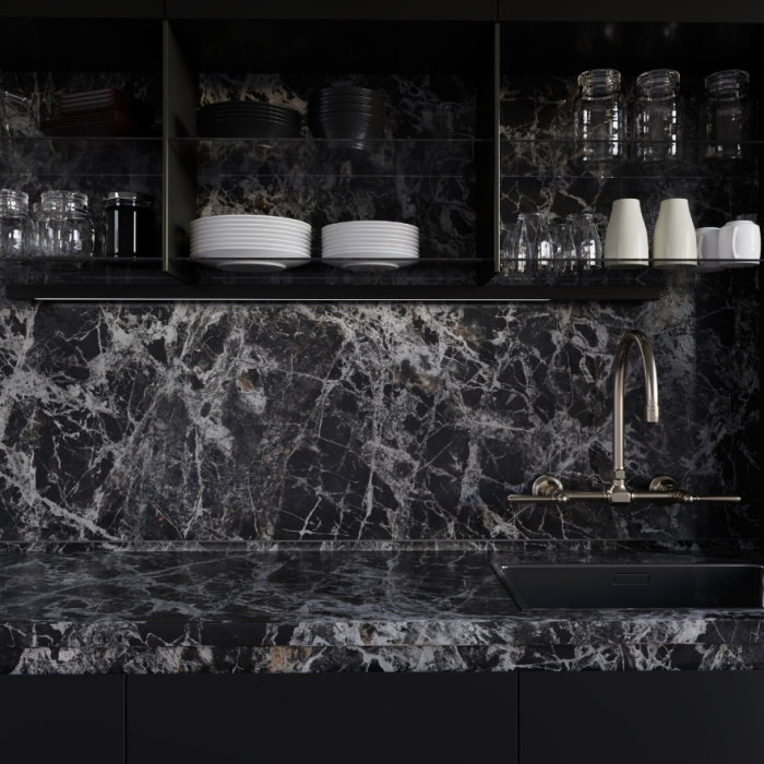 Стеновая панель Mystic marble 8053/R Slotex 4200х600х10 мм