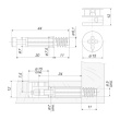 Эксцентрик 15х12мм, дюбель с резьбой 6,3x11мм BOYARD ST01/51/6/RdZn/01