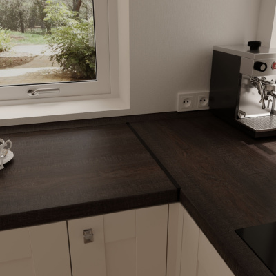 Столешница Sawbury oak dark 7142/Rw Slotex 4200х600х40 мм