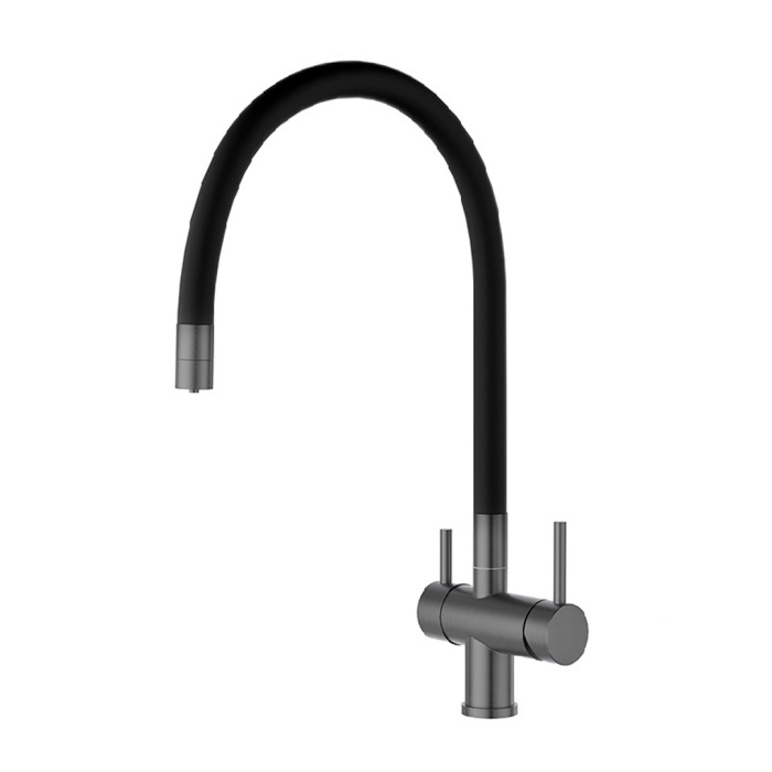 Смеситель для кухни Emar ЕС-3015 PVD черный