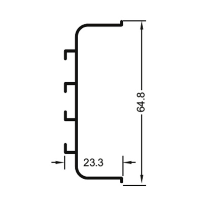 Ручка-профиль G-line "C" Черный анодированный XGJB-4582.BLKA.4200