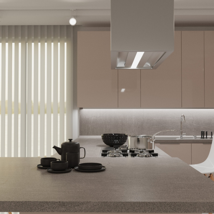 Стеновая панель Grey granite 5035/Q Slotex 4200х600х10 мм