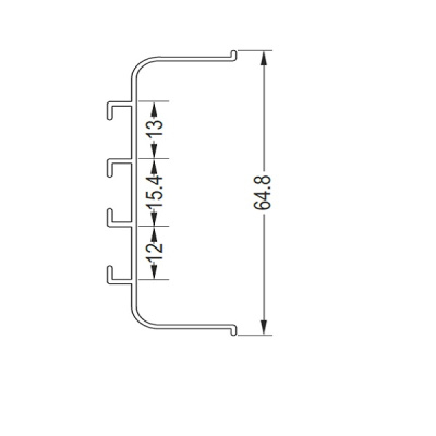 Ручка-профиль G-line "C" Серебро XGJB-4582.SLV.4200