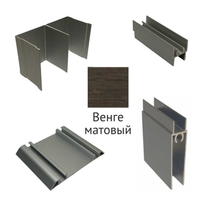 Комплект х4 двери венге матовый без в/п 3950мм Futurum