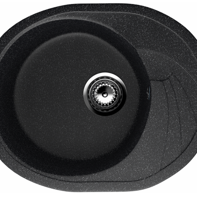 Мойка из искусственного камня U-403-308 черный Ulgran 570х465мм