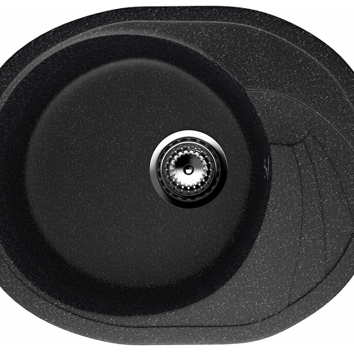 Мойка из искусственного камня U-403-308 черный Ulgran 570х465мм