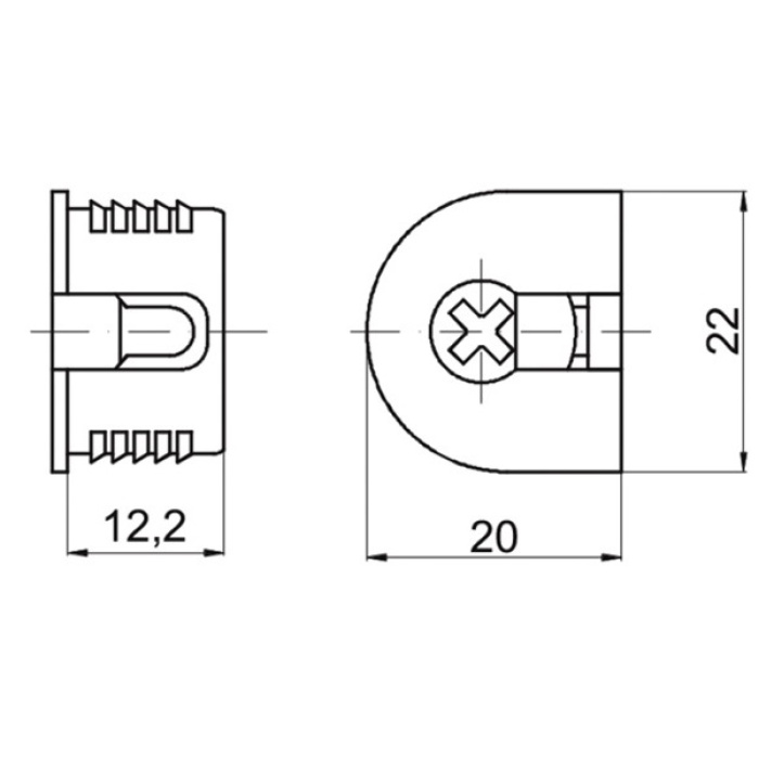 Стяжка эксцентриковая пластм. VB 35 M/16мм черная HETTICH 9066720