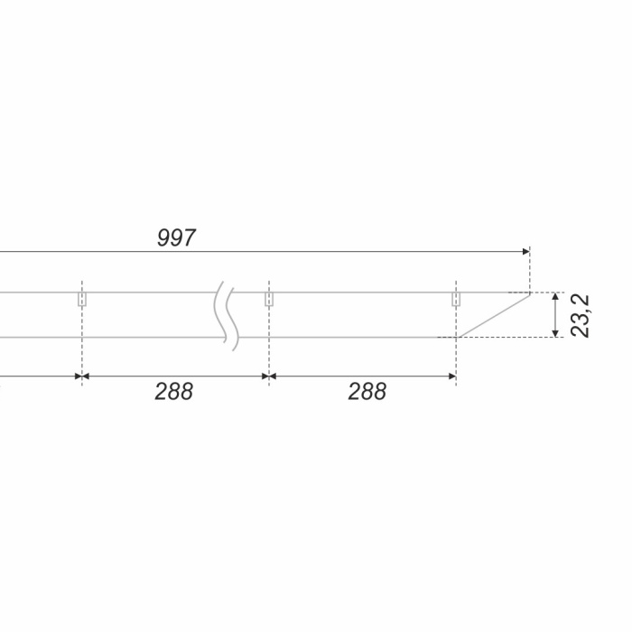 Ручка-скоба мебельная RICK BOYARD Брашированное сатиновое золото RS157BSG.3/864