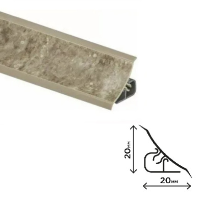 Плинтус для столешниц Лигурия Thermoplast 120 20х20х3000мм 1227 (ф-ра 149)