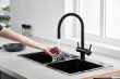 Смеситель для кухни Emar ЕС - 3015 BLACK высокий излив черный