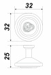 BOYARD.Ручка мебельная MARTA RC108BAB.4/W