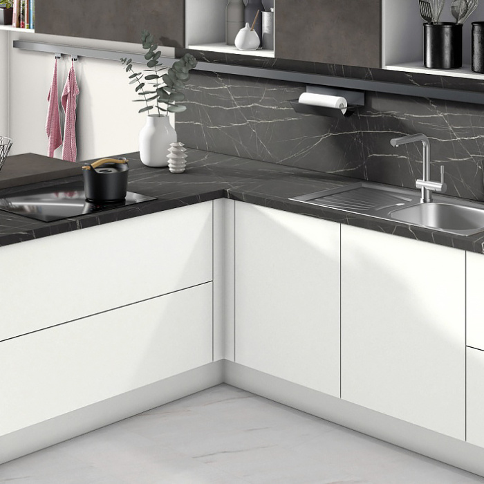 Столешница Камень пьетра гриджиа черный F206/ST9 EGGER 4100х600х38 мм