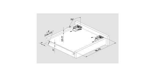 Направляющие шариковые скрытого монтажа B-slide BOYARD DB8881Zn/550