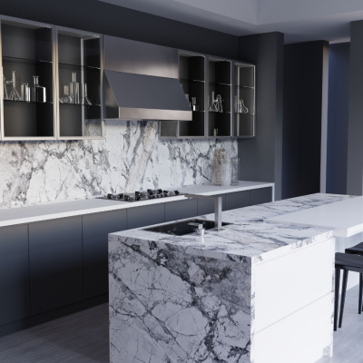 Стеновая панель Brazilian marble 8055/Sl Slotex 4200х600х10 мм