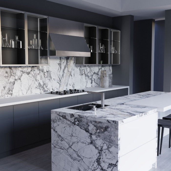 Стеновая панель Brazilian marble 8055/Sl Slotex 4200х600х10 мм