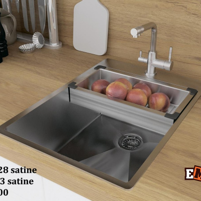 Мойка из нержавеющей стали Emar EMB-128A PVD Nano Dark 410х510мм