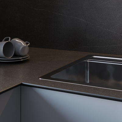 Столешница Black stone 5045/Bst Slotex 4200х600х40 мм