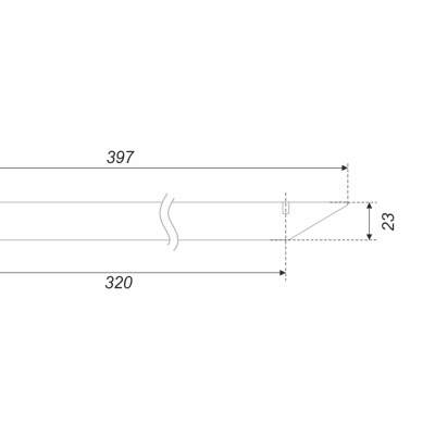 Ручка-скоба мебельная RICK BOYARD Матовый черный RS157BL.3/320