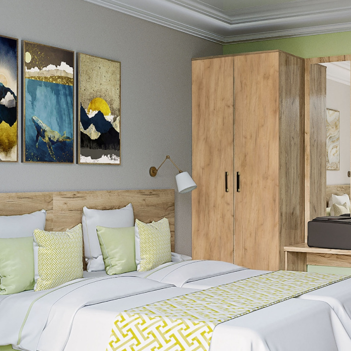ЛМДФ Дуб крафт золотой pure wood Кроношпан 2800х2070х10 мм