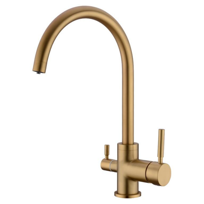 Смеситель для кухни Emar ECB - 3007 PVD золотой
