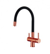 Смеситель для кухни Emar ЕС - 3015 PVD Coppery высокий излив медь