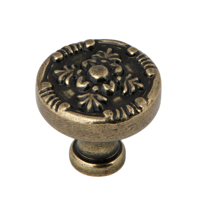 Ручка-кнопка мебельная BOYARD Старинная латунь RC111AB.5