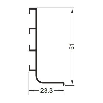 Ручка-профиль G-line "L" Золото белое XGJB-4581.ZOZB.4200