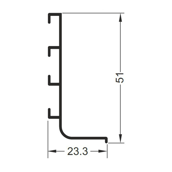 Ручка-профиль G-line "L" Золото белое XGJB-4581.ZOZB.4200